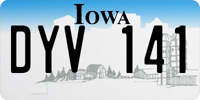 IA license plate DYV141