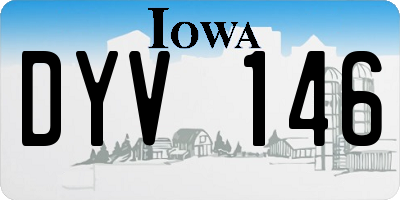 IA license plate DYV146