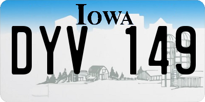 IA license plate DYV149