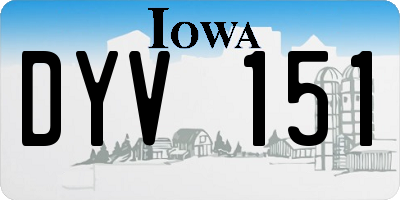 IA license plate DYV151