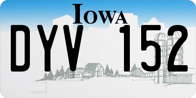 IA license plate DYV152