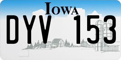 IA license plate DYV153