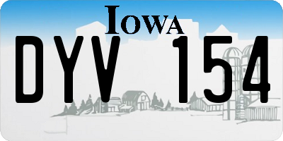 IA license plate DYV154