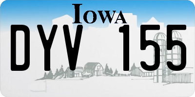 IA license plate DYV155
