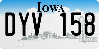 IA license plate DYV158