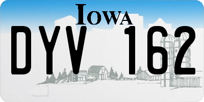 IA license plate DYV162