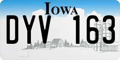 IA license plate DYV163