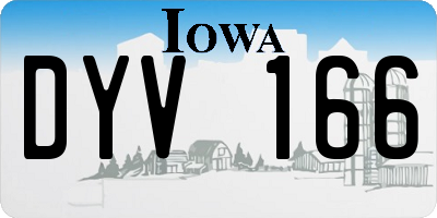 IA license plate DYV166
