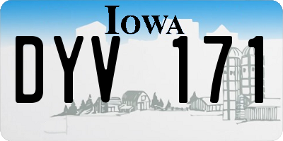IA license plate DYV171