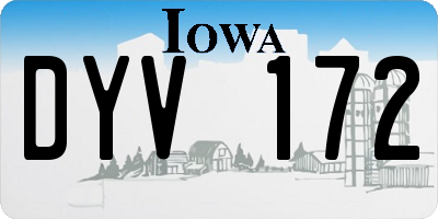 IA license plate DYV172
