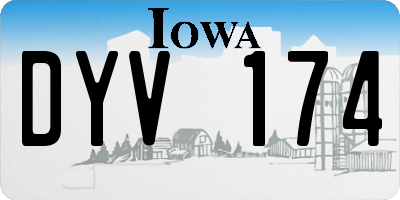 IA license plate DYV174