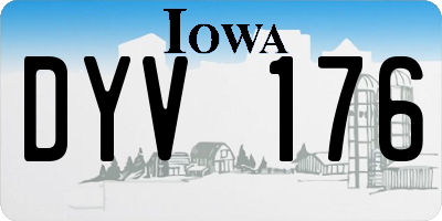 IA license plate DYV176