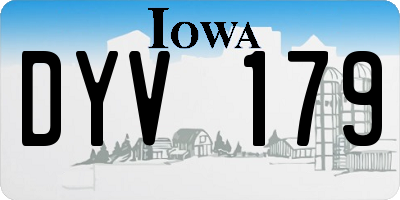 IA license plate DYV179