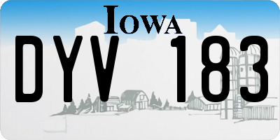 IA license plate DYV183