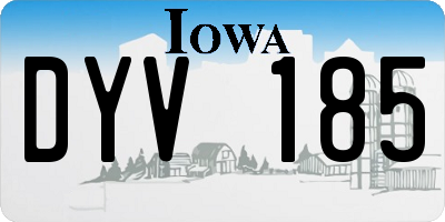 IA license plate DYV185