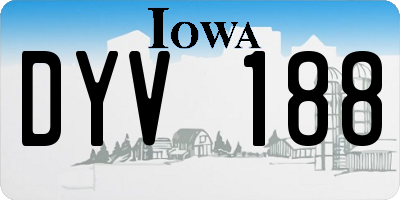 IA license plate DYV188