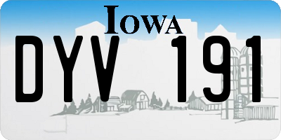 IA license plate DYV191