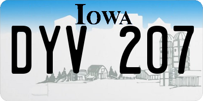 IA license plate DYV207