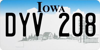 IA license plate DYV208