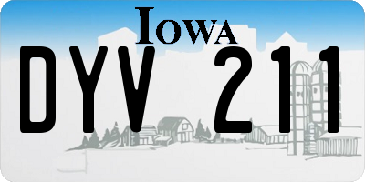 IA license plate DYV211
