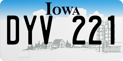 IA license plate DYV221