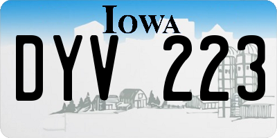IA license plate DYV223