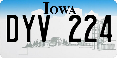 IA license plate DYV224