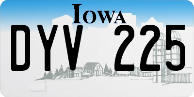 IA license plate DYV225
