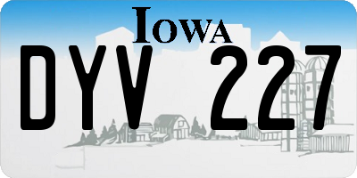IA license plate DYV227