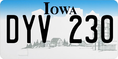 IA license plate DYV230