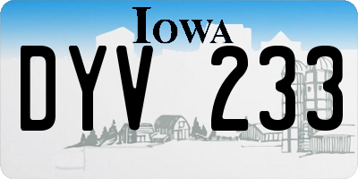 IA license plate DYV233