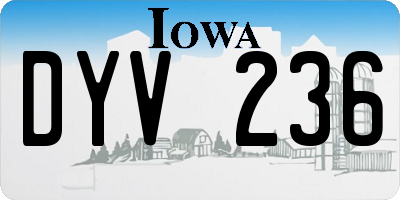 IA license plate DYV236