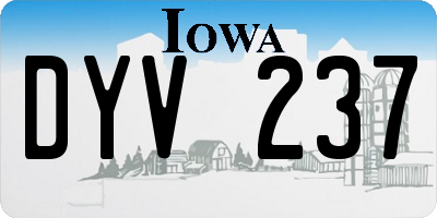 IA license plate DYV237