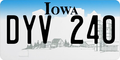 IA license plate DYV240