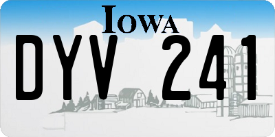 IA license plate DYV241