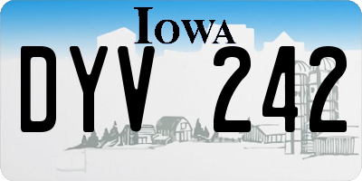 IA license plate DYV242