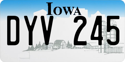 IA license plate DYV245