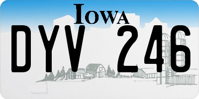 IA license plate DYV246