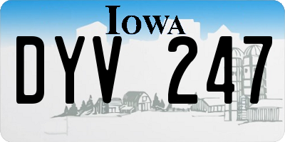 IA license plate DYV247