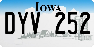 IA license plate DYV252
