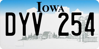 IA license plate DYV254