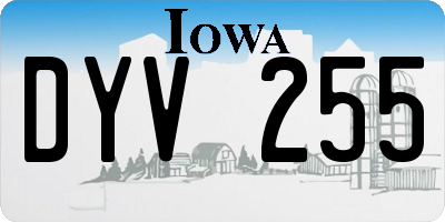 IA license plate DYV255