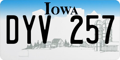 IA license plate DYV257