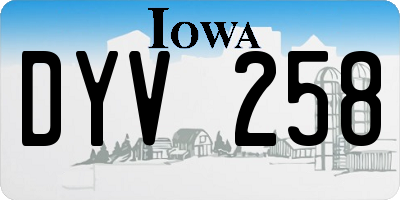 IA license plate DYV258
