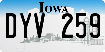 IA license plate DYV259