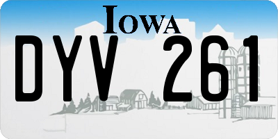 IA license plate DYV261