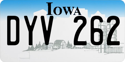 IA license plate DYV262