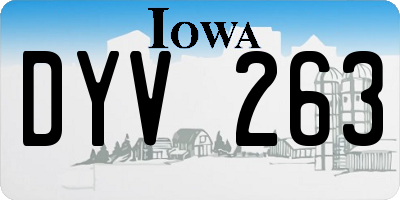 IA license plate DYV263