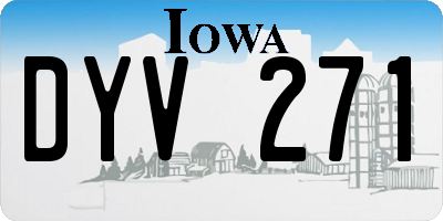IA license plate DYV271