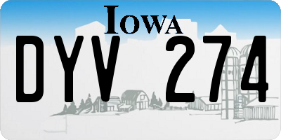 IA license plate DYV274